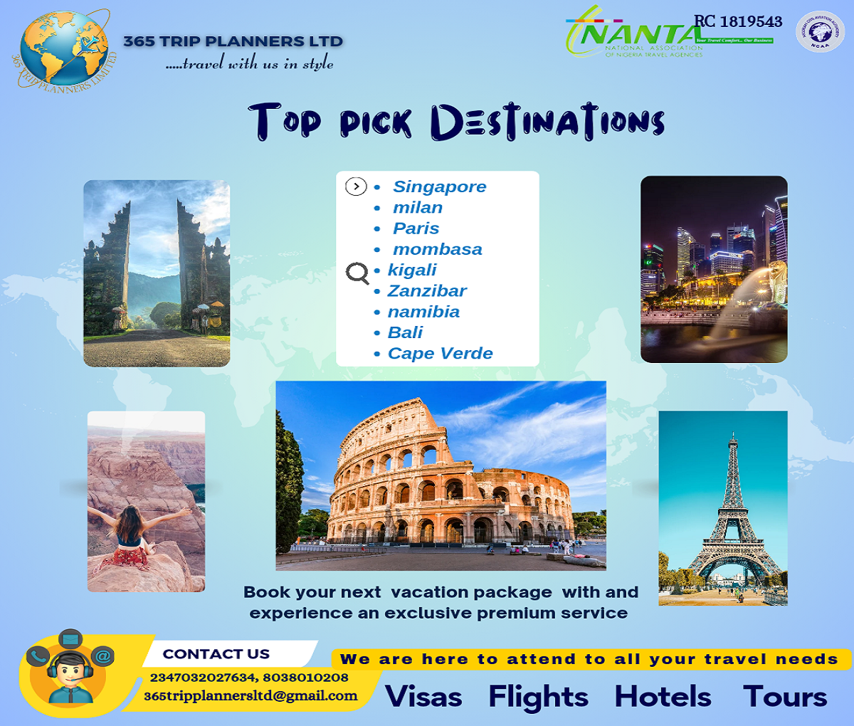 Top Pick Destinations